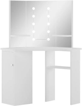 Zakito Toaletka Mdf Z Lustrem Led Biała 111X54X141,5 Cm