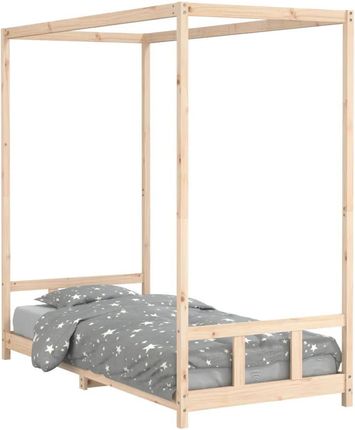 Zakito Home Drewniana Rama Łóżka Domek Dla Dzieci 205,5X95,5X190Cm Lite Drewno Sosnowe