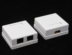 Netrack gniazdo kompletne natynkowe 2xRJ45 8p8c UTP Cat6 LSA (106-21)