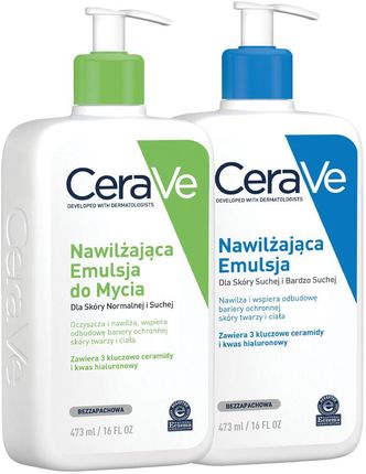 Cerave Zestaw do pielęgnacji twarzy i ciała 2x473ml