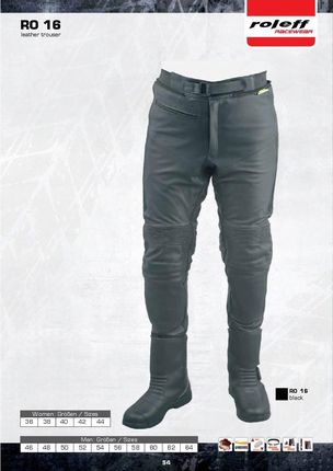 Roleff Spodnie Skórzane Ro16 Czarne