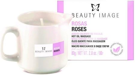 Beauty Image - świeca gorący olejek do masażu ROSES