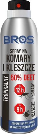 Bros Spray na komary i kleszcze 50% DEET - 180 ml