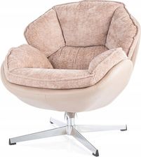 Zdjęcie Signal Fotel Betty Róż Antyczny Tap.236/Beż Skóra Synt. Tap.237 Obrotowy (BETTYRA) - Olsztyn
