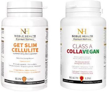 Zestaw Noble Health Get Slim Cellulite, 30 kaps. + Noble Health Class A CollaVEGAN, 60 kaps. - !!! WYSYŁKA W 24H !!!
