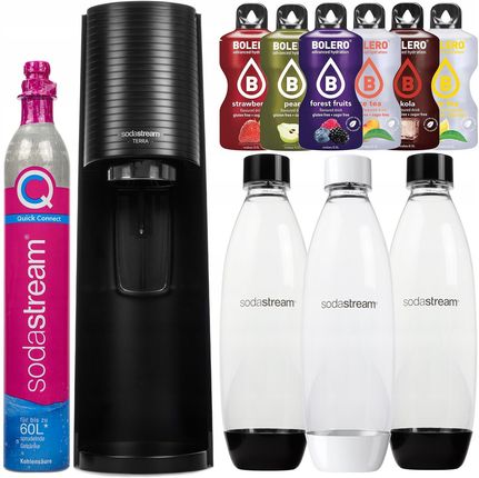 SATURATOR SODASTREAM TERRA ZESTAW Z TRZEMA BUTELKAMI DO GAZOWANIA WODY