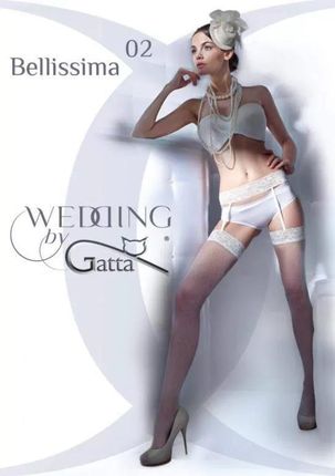 PoŃczochy Gatta Wedding Bellissima WZ 02 do Paska 1/2 biały