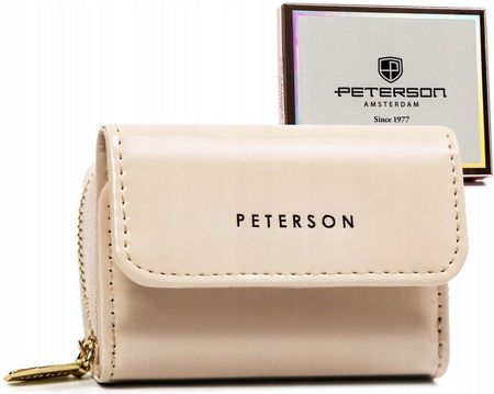 Elegancki portfel damski z lakierowanej skóry ekologicznej Peterson