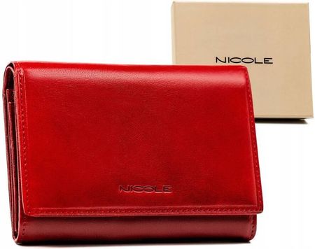 Duży, rozbudowany portfel damski ze skóry naturalnej Nicole