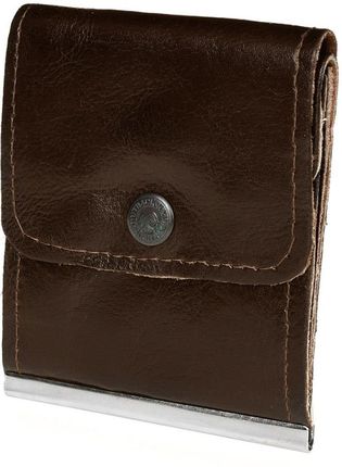 Banknotówka portfel brązowy etui na pieniądze retro uniseks skórzane G65 brązowy, beżowy