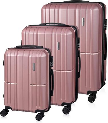Komplet walizek BETLEWSKI ZESTBWA-030 różowe złoto