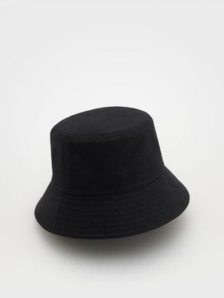 Reserved - Kapelusz bucket hat z lnem - czarny