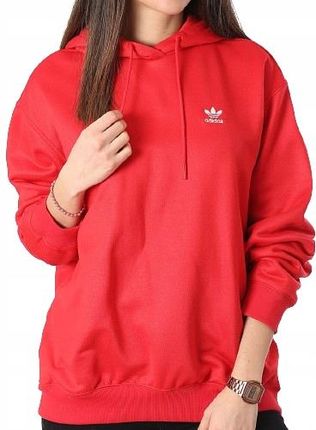 Adidas Originals bluza damska kolor czerwony z kapturem z nadrukiem IP0585