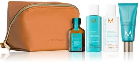 Moroccanoil Zestaw Podróżny - Nawilżenie w beżowej kosmetyczce