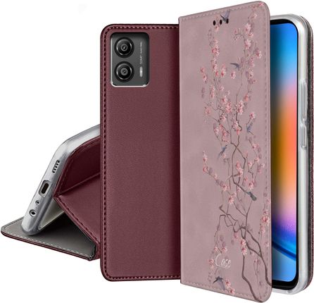 Case Etui Skórzane Do Motorola Moto G13 G23 G53 5G Portfel Szkło