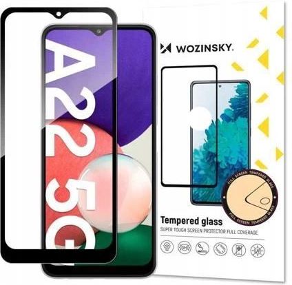 Wozinsky Szkło Hartowane Na Samsung Galaxy A22 5G Full Glue Z Czarną Ramką