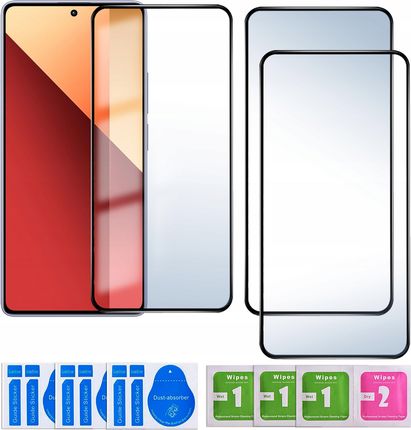 Krainagsm 3X Szkło Hartowane 5D Xiaomi Redmi Note 13 Pro 4G Na Cały Ekran Pełne 9H
