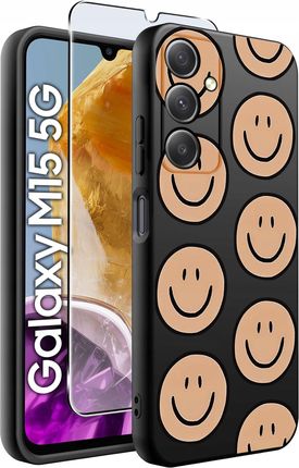 Krainagsm Etui Do Samsung M15 5G Silikonowe Matt Case Szkło Hartowane 9H