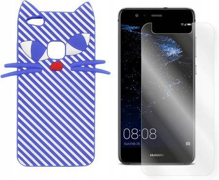 Gsm Hurt Etui Nakładka 3D Do Huawei P10 Lite Was Lx1 Kitten Niebieskie Case I Szkło