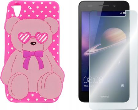 Gsm Hurt Etui Obudowa Do Huawei Y6 Ii Honor 5A Nakładka 3D Love Bear Różowe I Szkło
