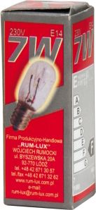 Brilux Żarówka Tablicowa E14 7W Rum-Lux 5905003002301