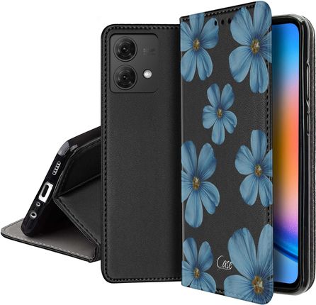 Case Etui Skórzane Do Motorola Moto G84 5G Portfel Szkło Szybka