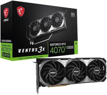 Msi GeForce RTX 4070 Ti SUPER 16G VENTUS 3X OC GDDRX6 (RTX4070TISUPER16GVENTUS3XOC)