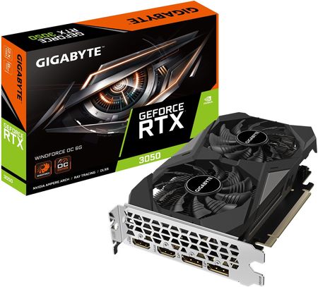 Gigabyte GeForce RTX 3050 WINDFORCE OC 6G NVIDIA 6 GB GDDR6 (GVN3050WF2OC6GD)