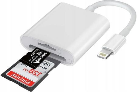 Adapter czytnik kart pamięci do 1TB SD microSD TF do Apple Lightning iPhone iPad Plug&Play