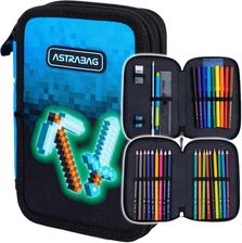 Zdjęcie Astra Piórnik Podwójny Z Wyposażeniem Astrabag Blue Pixel 503024054 - Barwice