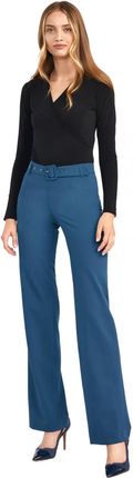 Lazurowe Spodnie z Rozszerzaną Nogawką - Sd61 L (40) niebieski