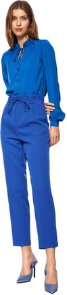 Chabrowe Spodnie Typu Paperbag - Sd67 XXL (44) niebieski