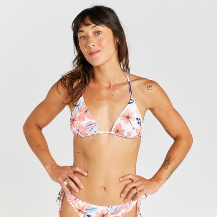 Góra kostiumu kąpielowego surfingowego damska Roxy Flower | -15% z kodem LATO na wybrane produkty Decathlon tylko online!