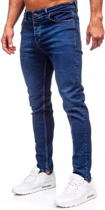 Spodnie Jeansowe Męskie Slim Fit Granatowe 6290 DENLEY_30/S