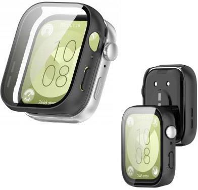 Etui i Szkło 2w1 Ochrona 360 do Huawei Watch Fit 3 Czarny mat