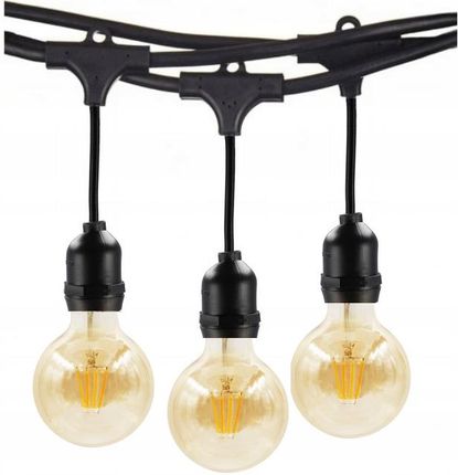 Milagro Girlanda Ogrodowa 30m + Led 6W G80 Amber E27 8cm 2428