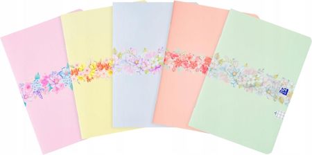Oxford Flowers Zeszyt A5 Kratka 60 Kartek Pastelowy Soft Touch