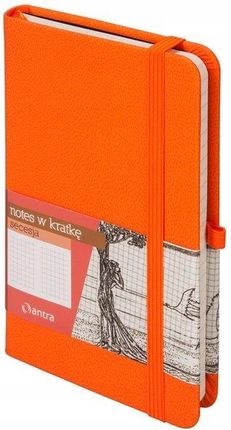 Biurowy Zeszyt Notes Do Zapisywania Notatnik A6 Secesja Logo Pomarańczowy