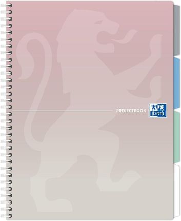 Oxford Kołozeszyt Projectbook Zeszyt B5 80 Kartek Kratka Pastel Mix