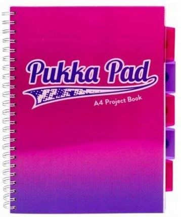 Wieloprzedmiotowy Zeszyt Na Spirali A4 Różowy Pukka Pad Project Book