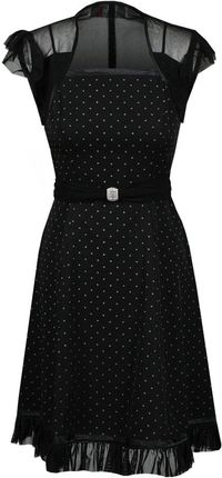 Sukienki Sukienka Suknie FSU185 CZARNY RÓŻOWY JASNY wzór M