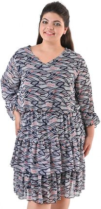 Sukienka FSU1040 GRANATOWY wężowa skóra