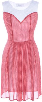 Sukienki Sukienka Suknie FSU607 CZERWONY + EKRI