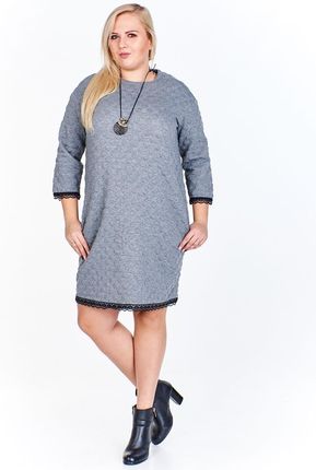 Sukienka FSU966 SZARY JASNY