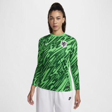 Damska koszulka piłkarska Nike Dri-FIT Holandia (drużyna damska) Stadium Goalkeeper 2024/25 – replika - Zieleń