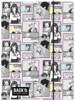 Derform Backup Teczka Rysunkowa A4 Z Gumką Komiks Anime Manga Pastel 1Szt. Pmictga4B6A02