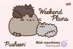 Unipap Pusheen The Cat Blok Rysunkowy A4 Biały 20 Arkuszy Kot Kotek