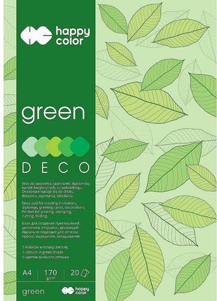 Blok A4/20K Deco Green 170G Happy Color