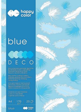 Blok A4/20K Deco Blue 170G Happy Color