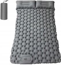 Mimport Materac Samopompuj�cy Dwuosobowy Podw�jny Turystyczn Mata Z Pompk� Karimata Odcienie Szaro�ci